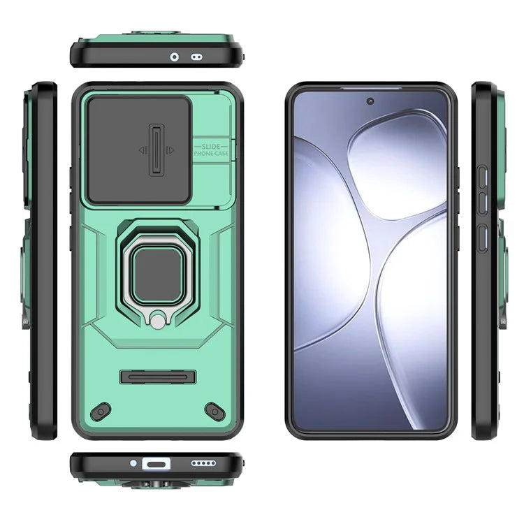 For Xiaomi Redmi K70 Ultra Case PC+TPU Kickstand Phone Protector with Lens Cover