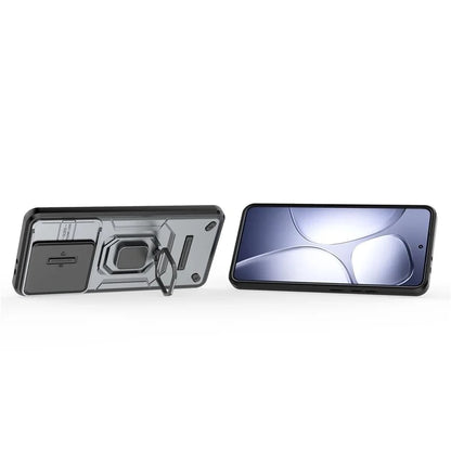 For Xiaomi Redmi K70 Ultra Case PC+TPU Kickstand Phone Protector with Lens Cover