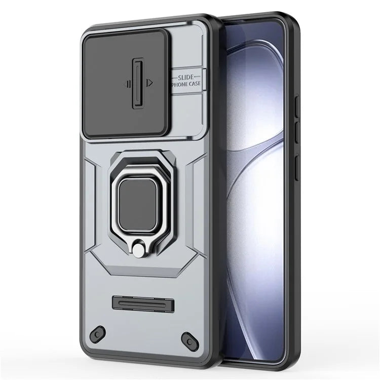For Xiaomi Redmi K70 Ultra Case PC+TPU Kickstand Phone Protector with Lens Cover