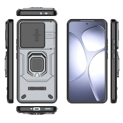 For Xiaomi Redmi K70 Ultra Case PC+TPU Kickstand Phone Protector with Lens Cover