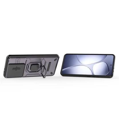 For Xiaomi Redmi K70 Ultra Case PC+TPU Kickstand Phone Protector with Lens Cover