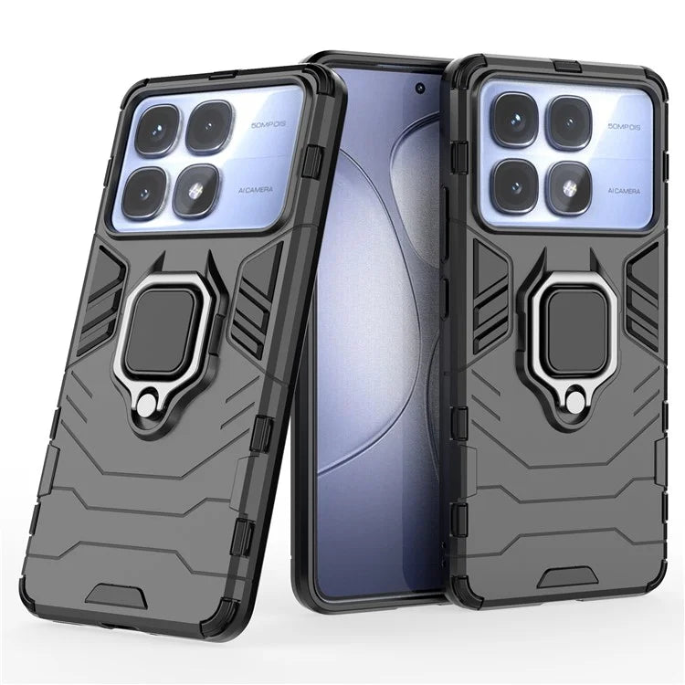 For Xiaomi Redmi K70 Ultra Case PC+TPU Protective Phone Cover with Ring Kickstand
