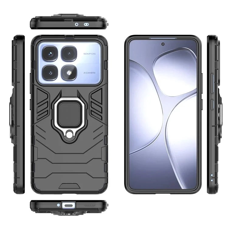 For Xiaomi Redmi K70 Ultra Case PC+TPU Protective Phone Cover with Ring Kickstand
