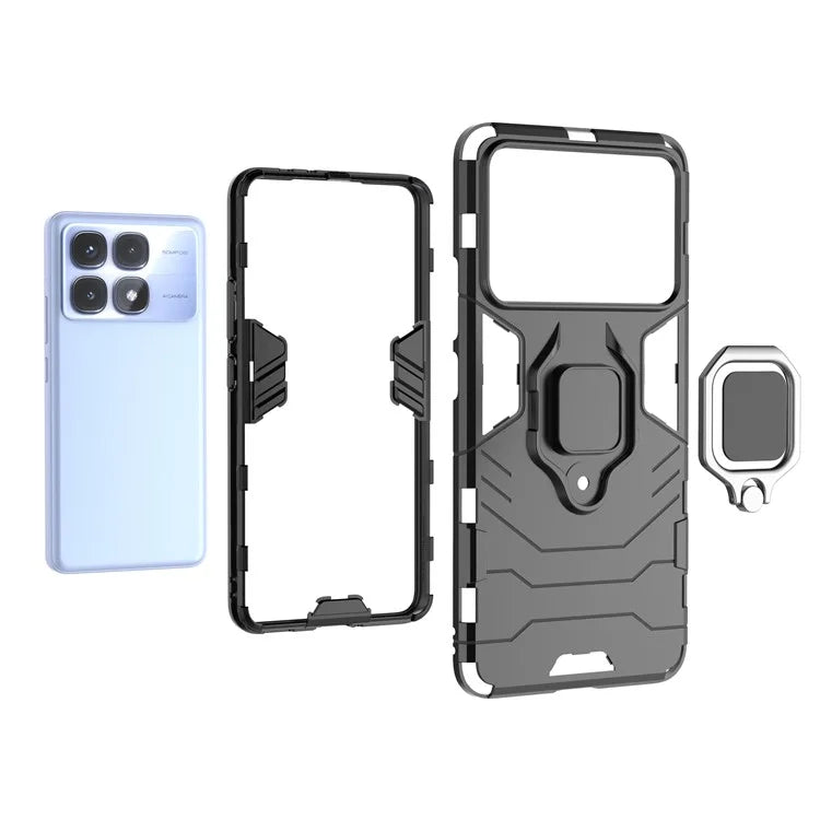 For Xiaomi Redmi K70 Ultra Case PC+TPU Protective Phone Cover with Ring Kickstand