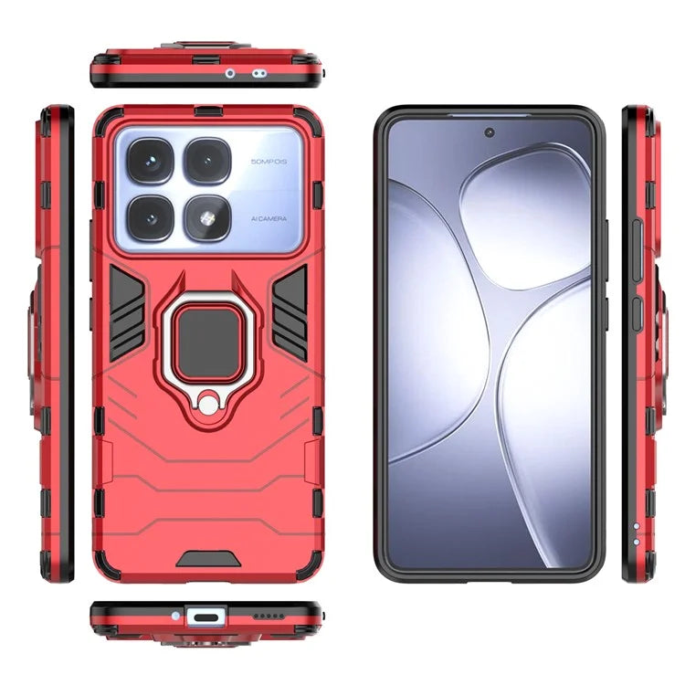For Xiaomi Redmi K70 Ultra Case PC+TPU Protective Phone Cover with Ring Kickstand