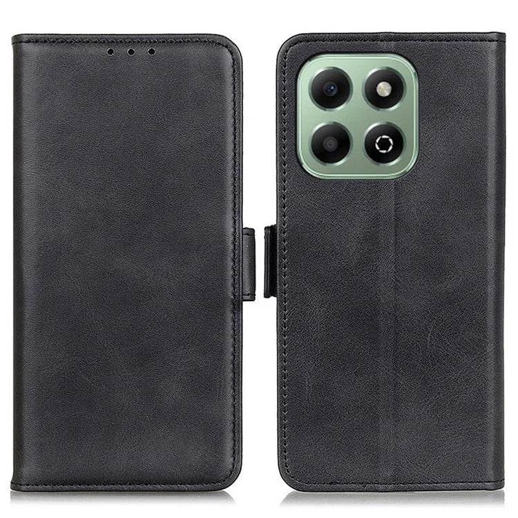 For Honor X6b 4G Case Stand Cowhide Texture PU Leather Phone Cover
