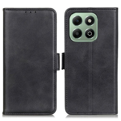 For Honor X6b 4G Case Stand Cowhide Texture PU Leather Phone Cover