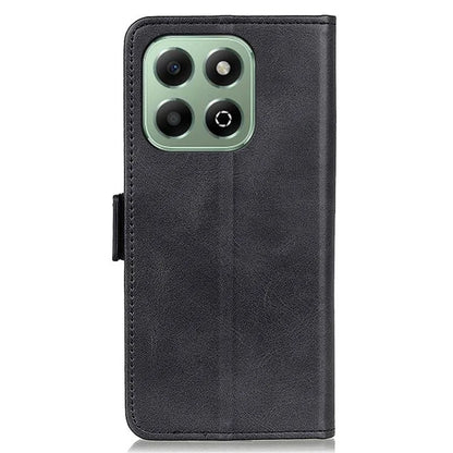 For Honor X6b 4G Case Stand Cowhide Texture PU Leather Phone Cover