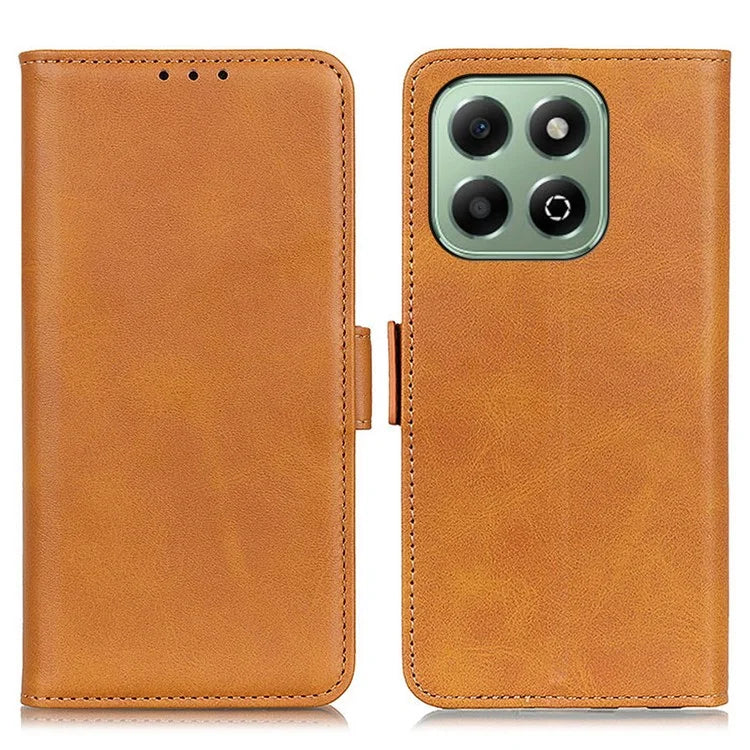 For Honor X6b 4G Case Stand Cowhide Texture PU Leather Phone Cover
