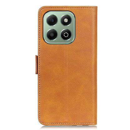 For Honor X6b 4G Case Stand Cowhide Texture PU Leather Phone Cover