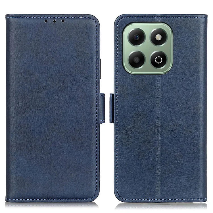 For Honor X6b 4G Case Stand Cowhide Texture PU Leather Phone Cover