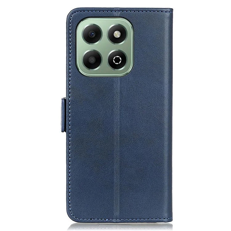 For Honor X6b 4G Case Stand Cowhide Texture PU Leather Phone Cover