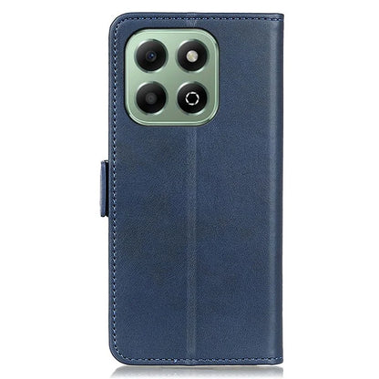 For Honor X6b 4G Case Stand Cowhide Texture PU Leather Phone Cover