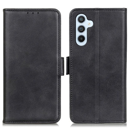 For Samsung Galaxy M35 5G Case Stand Cowhide Texture PU Leather Phone Cover