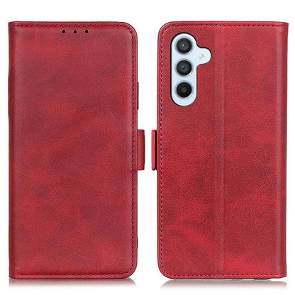 For Samsung Galaxy M35 5G Case Stand Cowhide Texture PU Leather Phone Cover