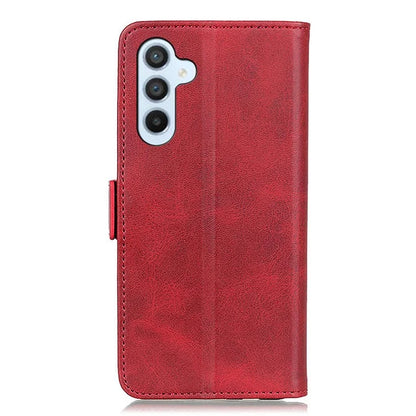 For Samsung Galaxy M35 5G Case Stand Cowhide Texture PU Leather Phone Cover
