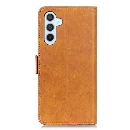 For Samsung Galaxy M35 5G Case Stand Cowhide Texture PU Leather Phone Cover