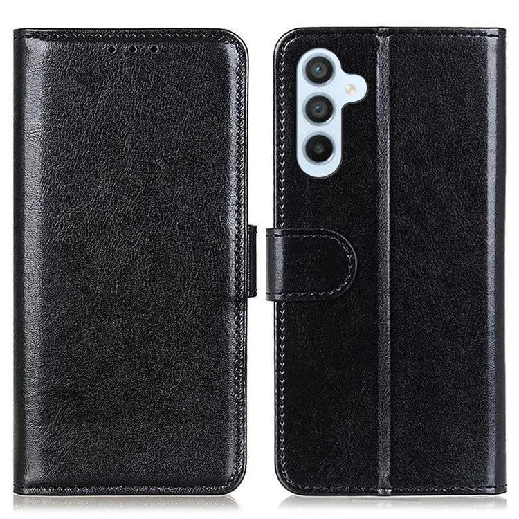 For Samsung Galaxy M35 5G Case Crazy Horse Texture PU Leather Phone Stand Cover
