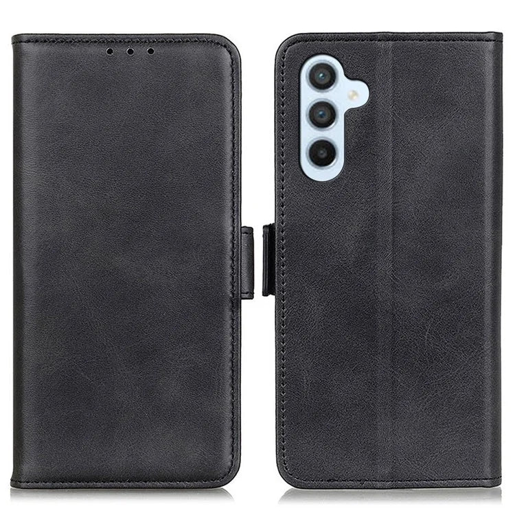 For Samsung Galaxy A16 5G Case Stand Cowhide Texture PU Leather Phone Cover