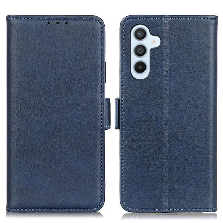 For Samsung Galaxy A16 5G Case Stand Cowhide Texture PU Leather Phone Cover