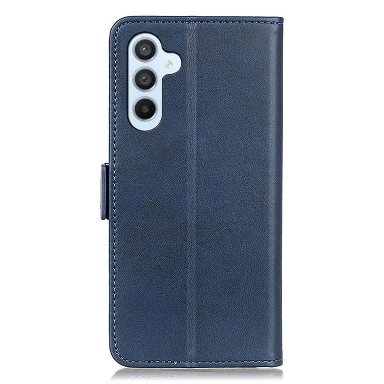 For Samsung Galaxy A16 5G Case Stand Cowhide Texture PU Leather Phone Cover