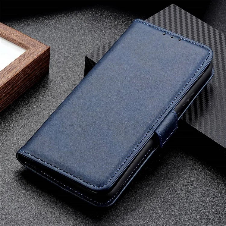 For Samsung Galaxy A16 5G Case Stand Cowhide Texture PU Leather Phone Cover