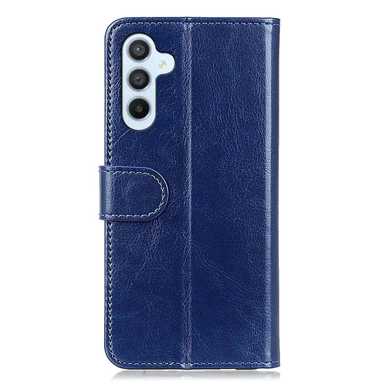 For Samsung Galaxy A16 5G Case Crazy Horse Texture PU Leather Phone Stand Cover
