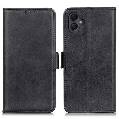 For Samsung Galaxy A06 Case Stand Cowhide Texture PU Leather Phone Cover
