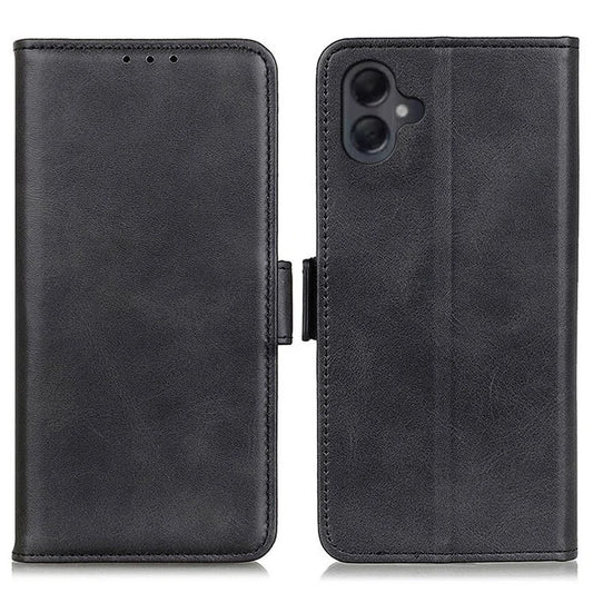 For Samsung Galaxy A06 Case Stand Cowhide Texture PU Leather Phone Cover
