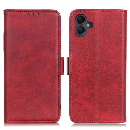 For Samsung Galaxy A06 Case Stand Cowhide Texture PU Leather Phone Cover