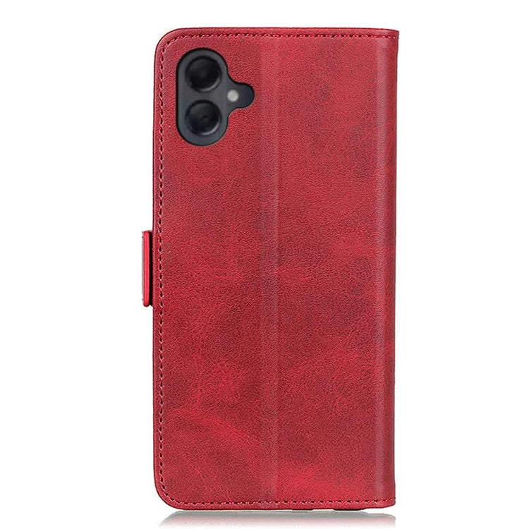 For Samsung Galaxy A06 Case Stand Cowhide Texture PU Leather Phone Cover