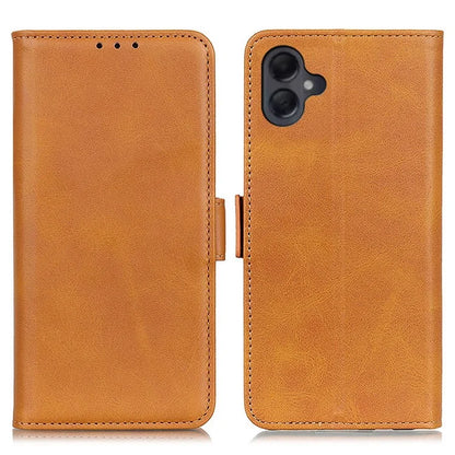 For Samsung Galaxy A06 Case Stand Cowhide Texture PU Leather Phone Cover