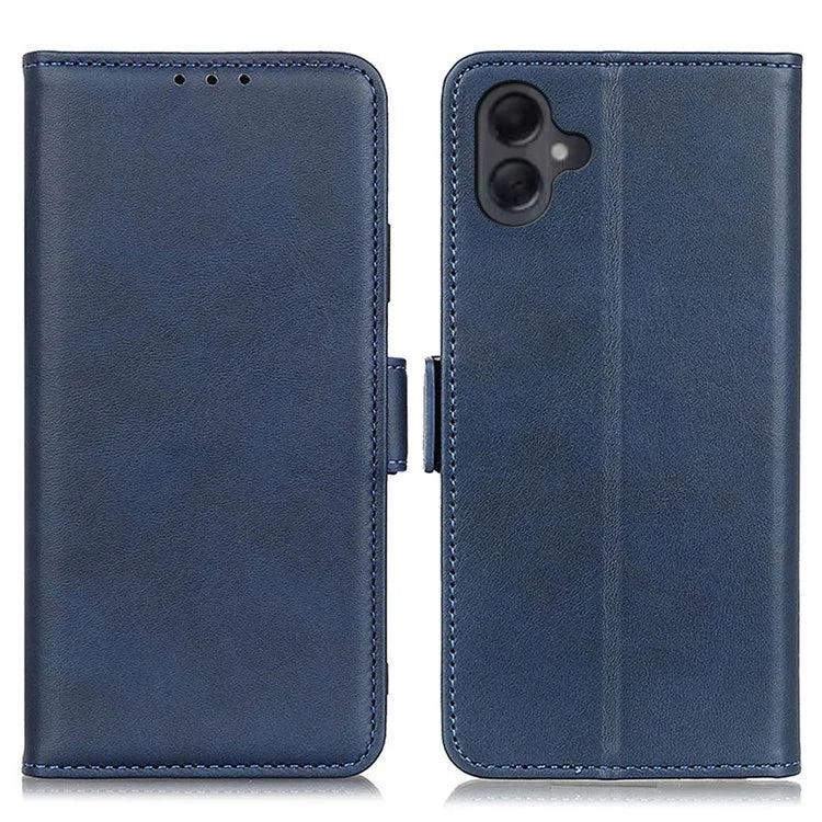 For Samsung Galaxy A06 Case Stand Cowhide Texture PU Leather Phone Cover