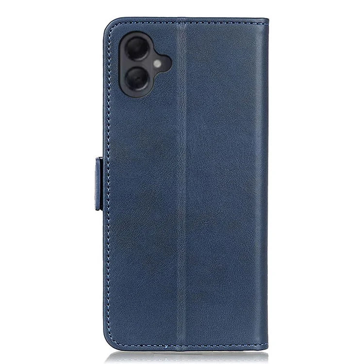 For Samsung Galaxy A06 Case Stand Cowhide Texture PU Leather Phone Cover