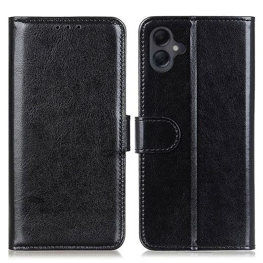 For Samsung Galaxy A06 Case Crazy Horse Texture PU Leather Phone Stand Cover