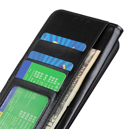 For Samsung Galaxy A06 Case Crazy Horse Texture PU Leather Phone Stand Cover