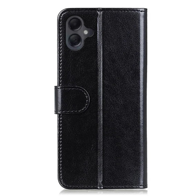 For Samsung Galaxy A06 Case Crazy Horse Texture PU Leather Phone Stand Cover