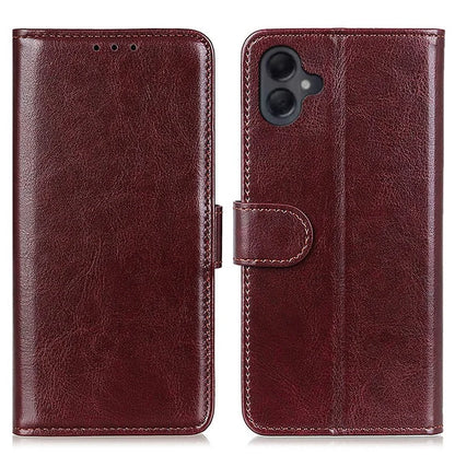 For Samsung Galaxy A06 Case Crazy Horse Texture PU Leather Phone Stand Cover