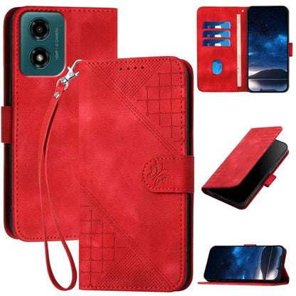 YX0080 For Motorola Moto E14 4G / G04 4G / G04s 4G / G24 4G Case Butterfly Imprint Leather Wallet Phone Cover