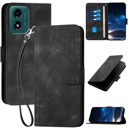 YX0080 For Motorola Moto E14 4G / G04 4G / G04s 4G / G24 4G Case Butterfly Imprint Leather Wallet Phone Cover
