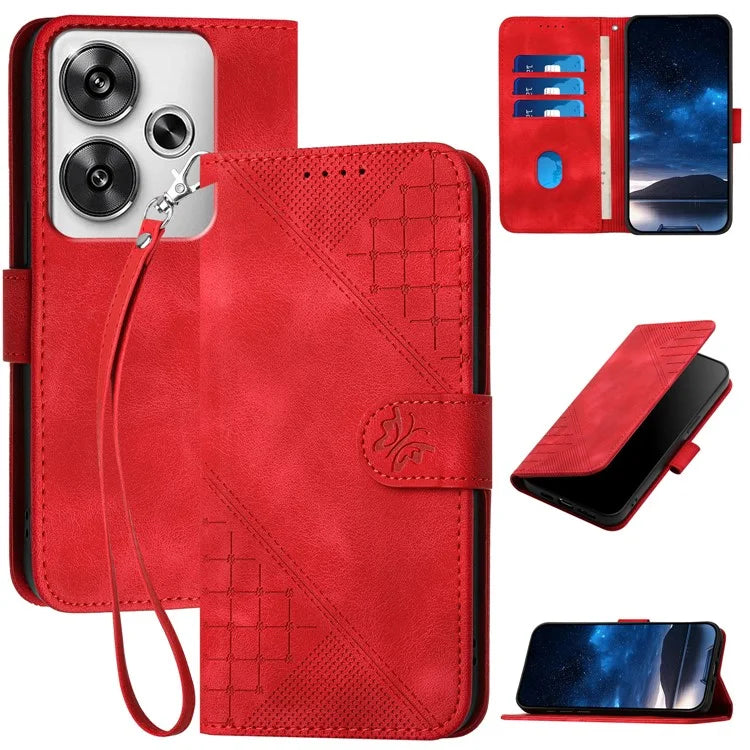 YX0080 For Xiaomi Poco F6 5G / Redmi Turbo 3 5G Case Butterfly Imprint Leather Wallet Phone Cover