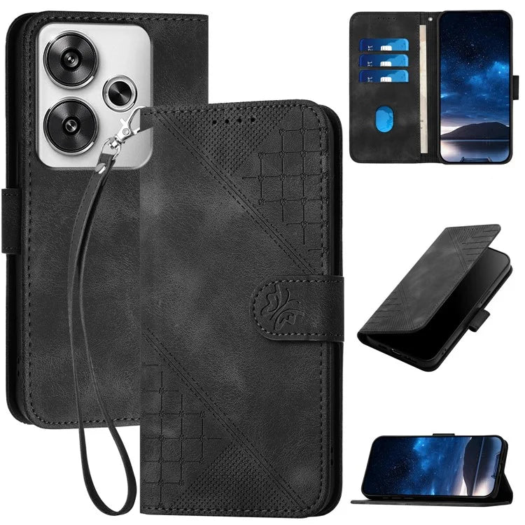 YX0080 For Xiaomi Poco F6 5G / Redmi Turbo 3 5G Case Butterfly Imprint Leather Wallet Phone Cover