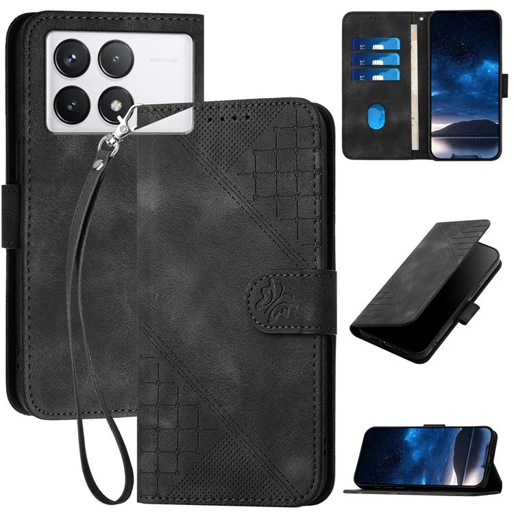 YX0080 For Xiaomi Poco F6 Pro 5G / Redmi K70 5G / K70 Pro 5G Case Butterfly Imprint Leather Wallet Phone Cover