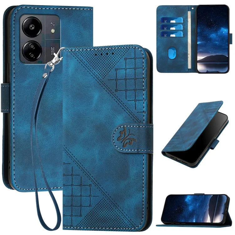 YX0080 For Xiaomi Poco M6 5G / Redmi 13R 5G / 13C 5G / 13C 4G / Poco C65 4G Case Leather Wallet Phone Cover