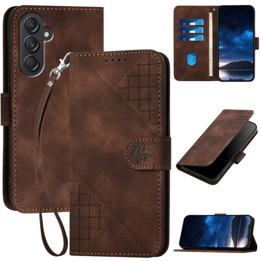 YX0080 For Samsung Galaxy F55 5G / C55 5G / M55 5G Case Butterfly Imprint Leather Wallet Phone Cover