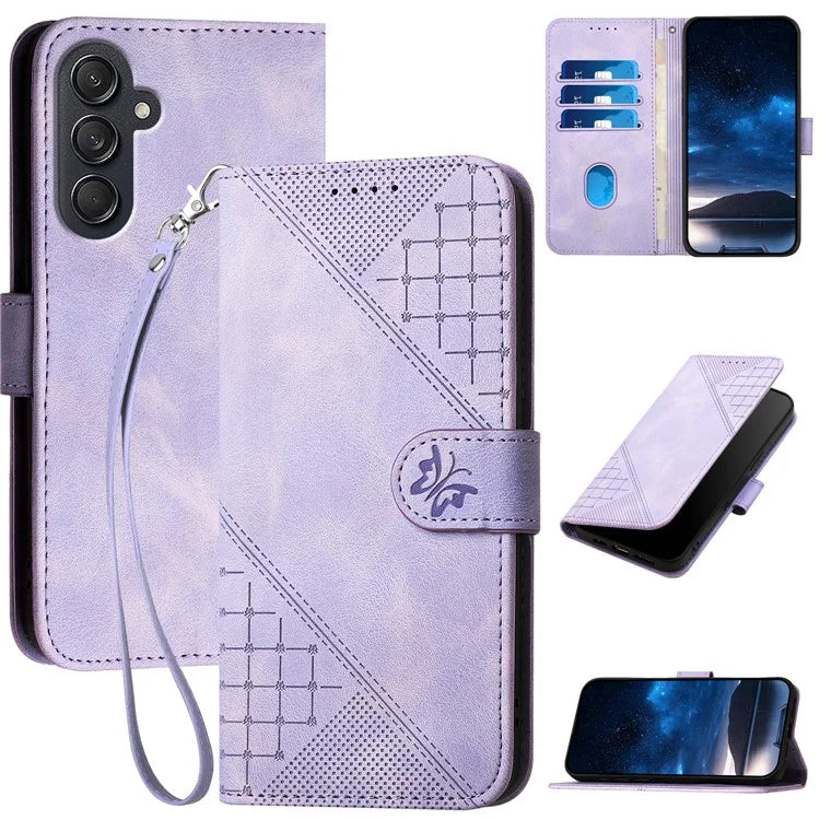YX0080 For Samsung Galaxy F55 5G / C55 5G / M55 5G Case Butterfly Imprint Leather Wallet Phone Cover