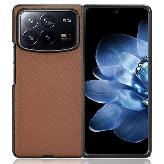 For Xiaomi Mix Fold 4 5G Case Carbon Fiber Texture Shockproof PU+PC Phone Cover