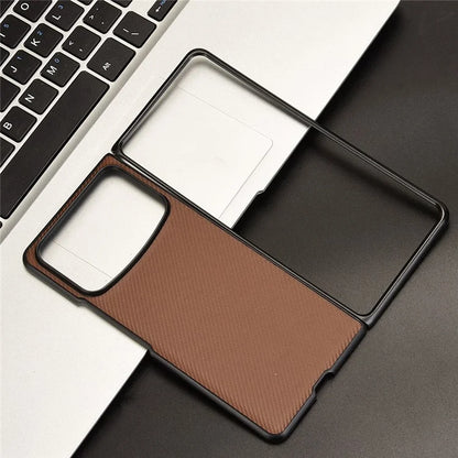 For Xiaomi Mix Fold 4 5G Case Carbon Fiber Texture Shockproof PU+PC Phone Cover