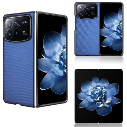 For Xiaomi Mix Fold 4 5G Case Carbon Fiber Texture Shockproof PU+PC Phone Cover
