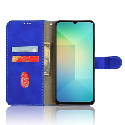 For Samsung Galaxy A06 Leather Case Skin-Feel Anti-Drop Wallet Flip Phone Cover